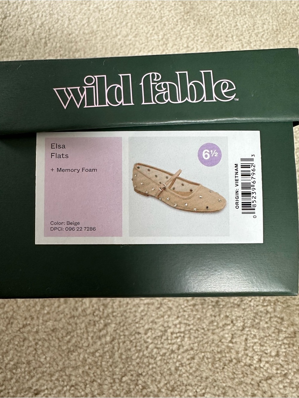 NWT Wild Fable Mesh Rhinestone Ballet Flats (6.5) - Picture 4 of 4